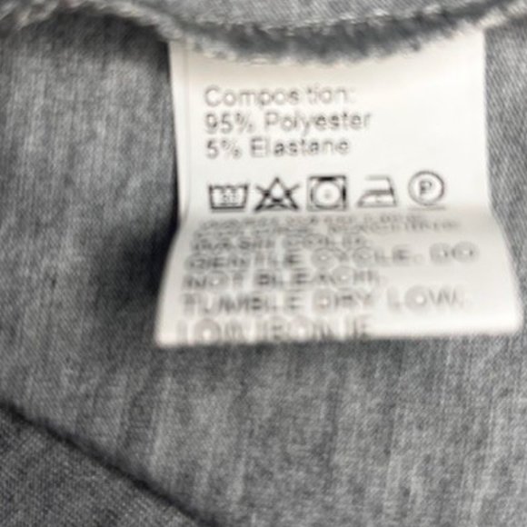 Shein V-neck Contrast Lace Ruffle Sleeve Top Gray Size S - Picture 6 of 6